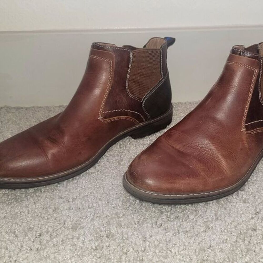 Nunn Bush Men's Fuse Plain Toe Chelsea Boot (Size 9)